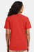 Hanes 4980 Mens Perfect-T Short Sleeve Crewneck T-Shirt Heather Poppy Red Model Back