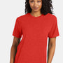 Hanes Mens Perfect-T Short Sleeve Crewneck T-Shirt - Heather Poppy Red