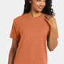 Hanes Mens Perfect-T Short Sleeve Crewneck T-Shirt - Heather Pumpkin Orange