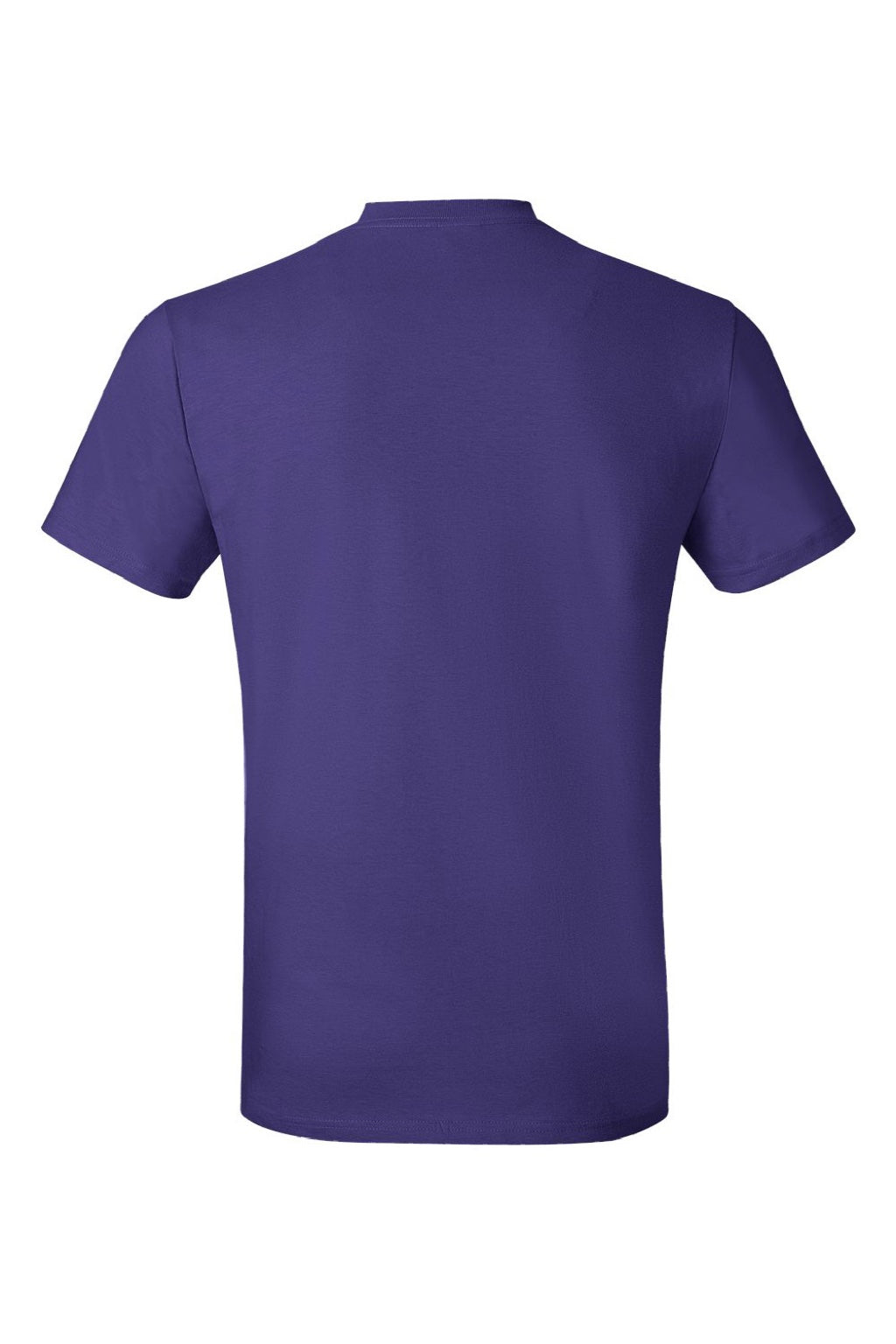 Hanes 4980 Mens Perfect-T Short Sleeve Crewneck T-Shirt Purple Flat Back