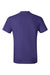 Hanes 4980 Mens Perfect-T Short Sleeve Crewneck T-Shirt Purple Flat Back