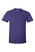 Hanes 4980 Mens Perfect-T Short Sleeve Crewneck T-Shirt Purple Flat Front