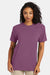 Hanes 4980 Mens Perfect-T Short Sleeve Crewneck T-Shirt Heather Purple Rain Model Front