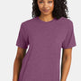 Hanes Mens Perfect-T Short Sleeve Crewneck T-Shirt - Heather Purple Rain