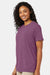 Hanes 4980 Mens Perfect-T Short Sleeve Crewneck T-Shirt Heather Purple Rain Model Side