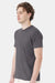 Hanes 4980 Mens Perfect-T Short Sleeve Crewneck T-Shirt Smoke Grey Model Side
