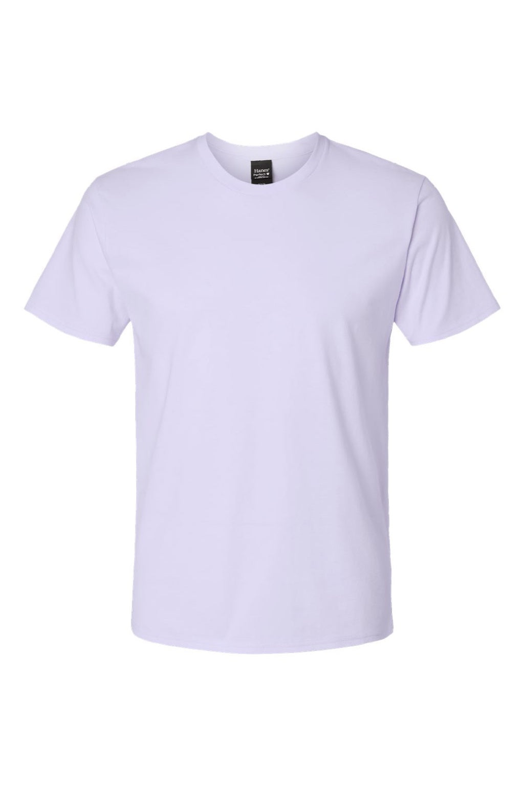 Hanes 4980 Mens Perfect-T Short Sleeve Crewneck T-Shirt Urban Lilac Purple Flat Front