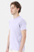 Hanes 4980 Mens Perfect-T Short Sleeve Crewneck T-Shirt Urban Lilac Purple Model Side
