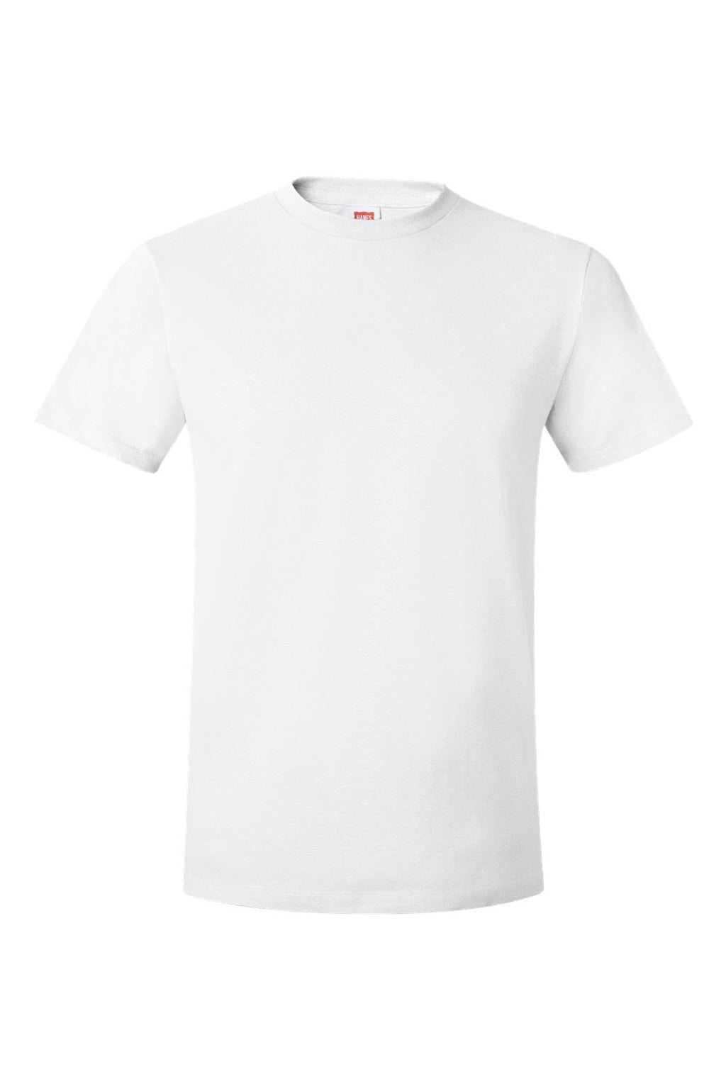 Hanes 4980 Mens Perfect-T Short Sleeve Crewneck T-Shirt White Flat Front