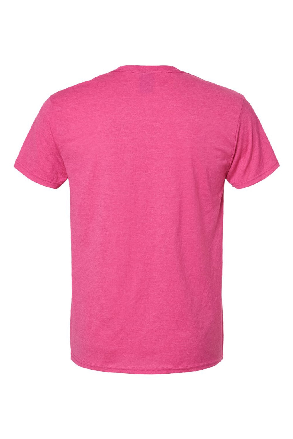 Hanes 4980 Mens Perfect-T Short Sleeve Crewneck T-Shirt Heather Wow Pink Flat Back
