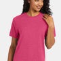 Hanes Mens Perfect-T Short Sleeve Crewneck T-Shirt - Heather Wow Pink