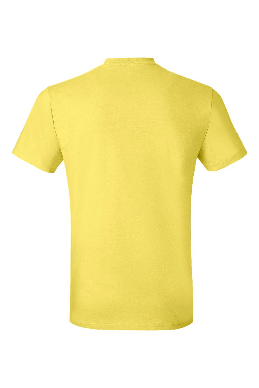 Hanes 4980 Mens Perfect-T Short Sleeve Crewneck T-Shirt Yellow Flat Back