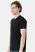 Hanes 498PT Mens Perfect-T DTG Short Sleeve Crewneck T-Shirt Black Model Side