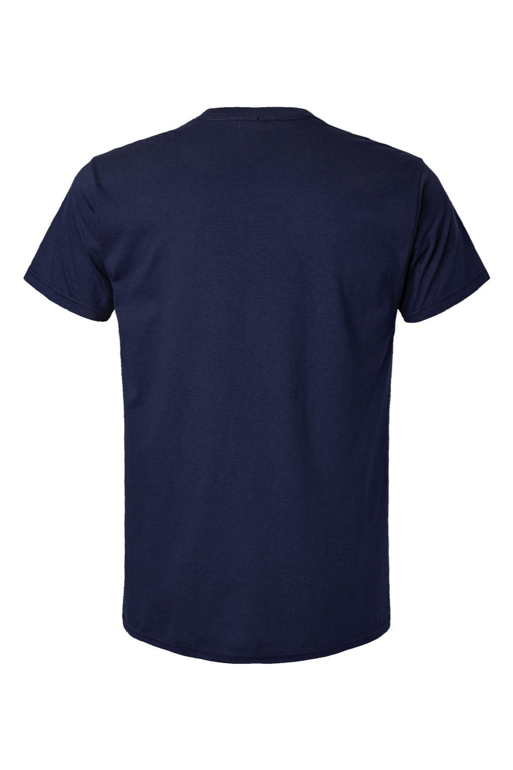 Hanes 498PT Mens Perfect-T DTG Short Sleeve Crewneck T-Shirt Navy Blue Flat Back