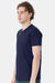Hanes 498PT Mens Perfect-T DTG Short Sleeve Crewneck T-Shirt Navy Blue Model Side