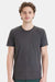 Hanes 498PT Mens Perfect-T DTG Short Sleeve Crewneck T-Shirt Smoke Grey Model Front