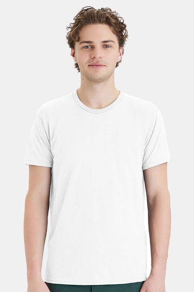 Hanes 498PT Mens Perfect-T DTG Short Sleeve Crewneck T-Shirt White Model Front