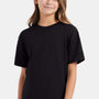 Hanes Youth Perfect-T Short Sleeve Crewneck T-Shirt - Black
