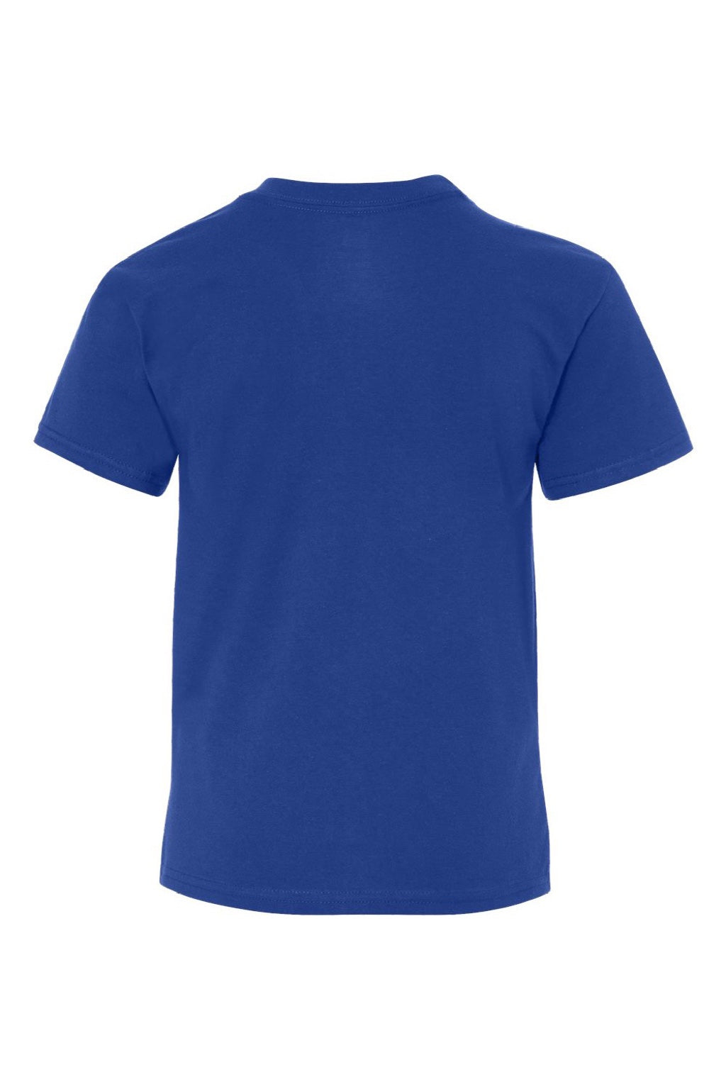 Hanes 498Y Youth Perfect-T Short Sleeve Crewneck T-Shirt Deep Royal Blue Flat Back