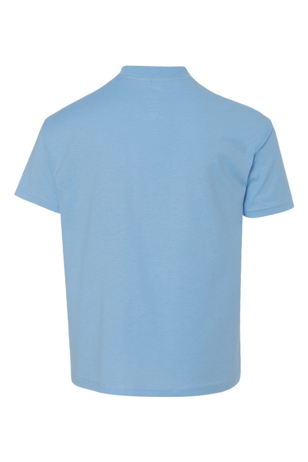 Hanes 498Y Youth Perfect-T Short Sleeve Crewneck T-Shirt Light Blue Flat Back