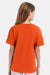Hanes 498Y Youth Perfect-T Short Sleeve Crewneck T-Shirt Orange Model Back