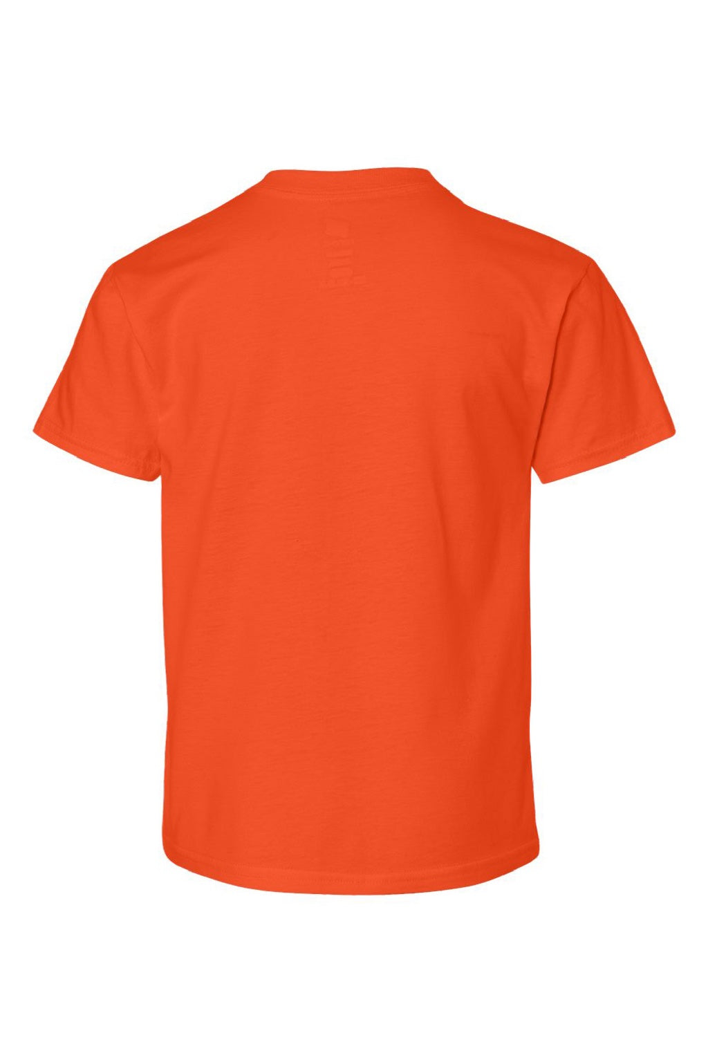 Hanes 498Y Youth Perfect-T Short Sleeve Crewneck T-Shirt Orange Flat Back