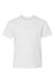Hanes 498Y Youth Perfect-T Short Sleeve Crewneck T-Shirt White Flat Front