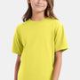 Hanes Youth Perfect-T Short Sleeve Crewneck T-Shirt - Yellow - Closeout
