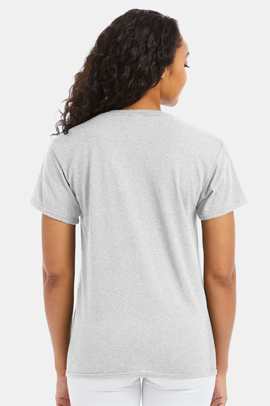 Hanes 5170 Mens EcoSmart Short Sleeve Crewneck T-Shirt Ash Grey Model Back