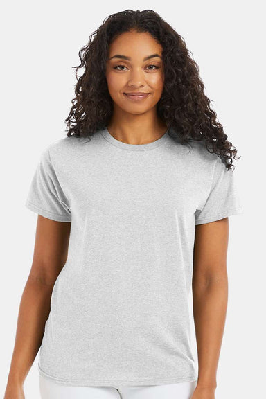 Hanes 5170 Mens EcoSmart Short Sleeve Crewneck T-Shirt Ash Grey Model Front