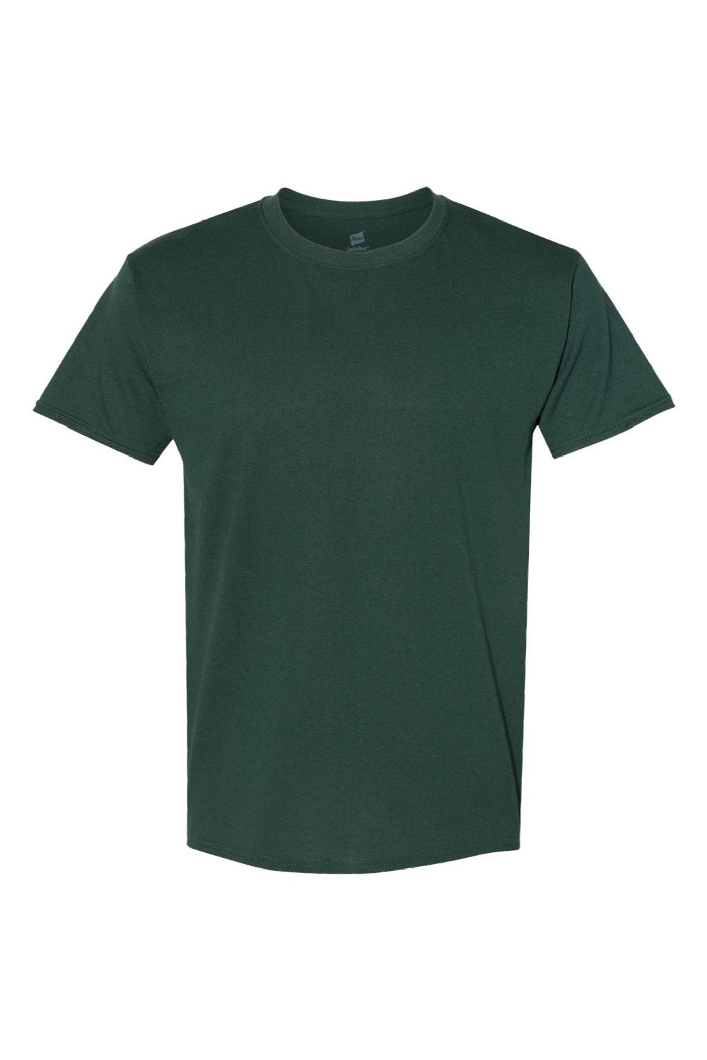 Hanes 5170 Mens EcoSmart Short Sleeve Crewneck T-Shirt Deep Forest Green Flat Front