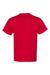 Hanes 5170 Mens EcoSmart Short Sleeve Crewneck T-Shirt Deep Red Flat Back