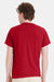 Hanes 5170 Mens EcoSmart Short Sleeve Crewneck T-Shirt Deep Red Model Back