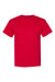 Hanes 5170 Mens EcoSmart Short Sleeve Crewneck T-Shirt Deep Red Flat Front