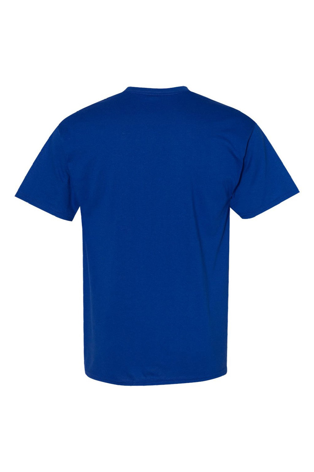 Hanes 5170 Mens EcoSmart Short Sleeve Crewneck T-Shirt Deep Royal Blue Flat Back