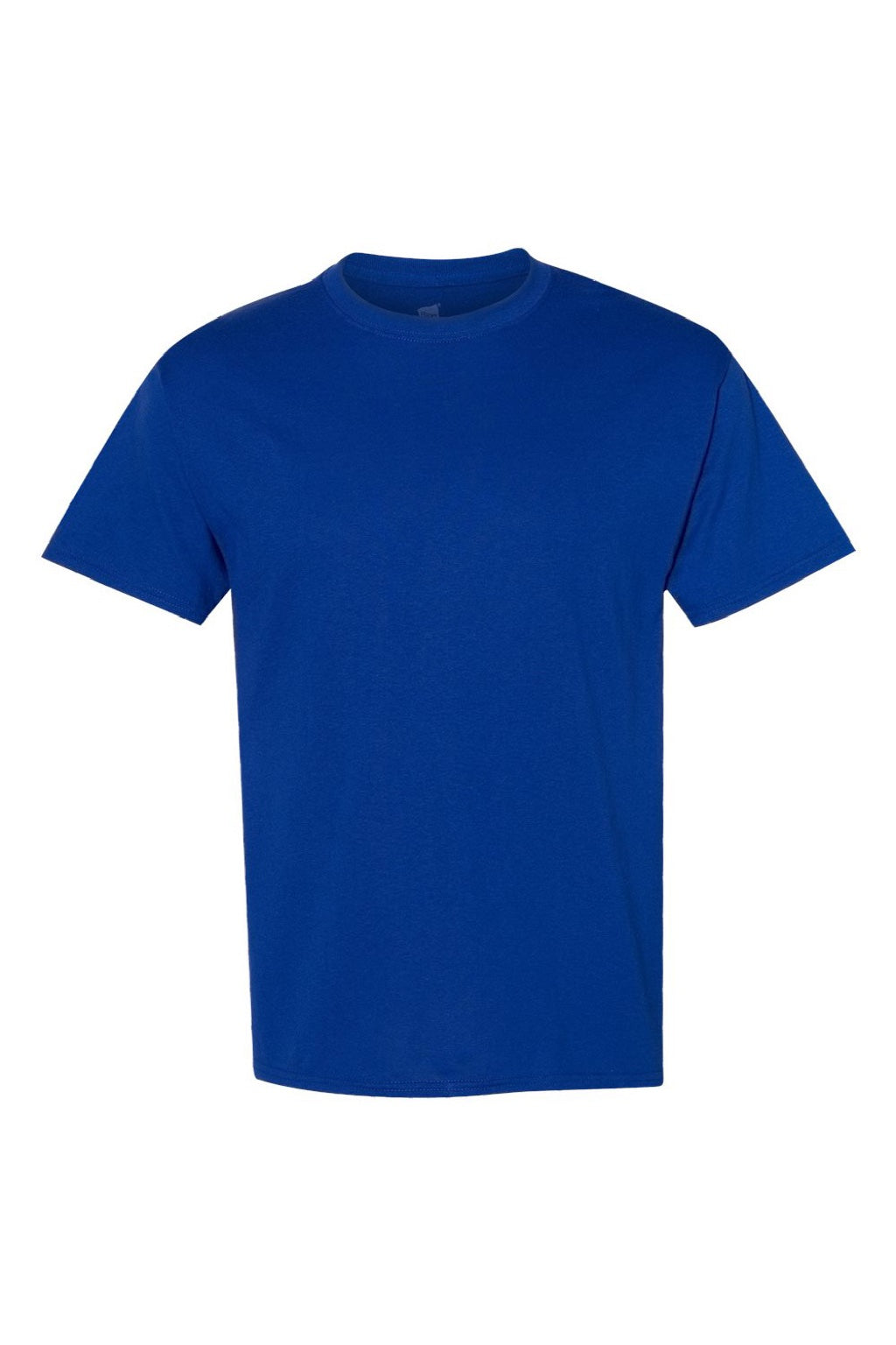 Hanes 5170 Mens EcoSmart Short Sleeve Crewneck T-Shirt Deep Royal Blue Flat Front