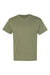 Hanes 5170 Mens EcoSmart Short Sleeve Crewneck T-Shirt Heather Green Flat Front