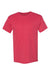 Hanes 5170 Mens EcoSmart Short Sleeve Crewneck T-Shirt Heather Red Flat Front