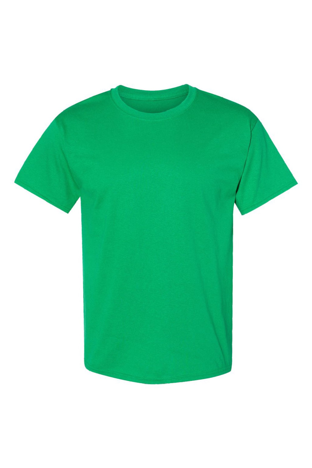 Hanes 5170 Mens EcoSmart Short Sleeve Crewneck T-Shirt Kelly Green Flat Front