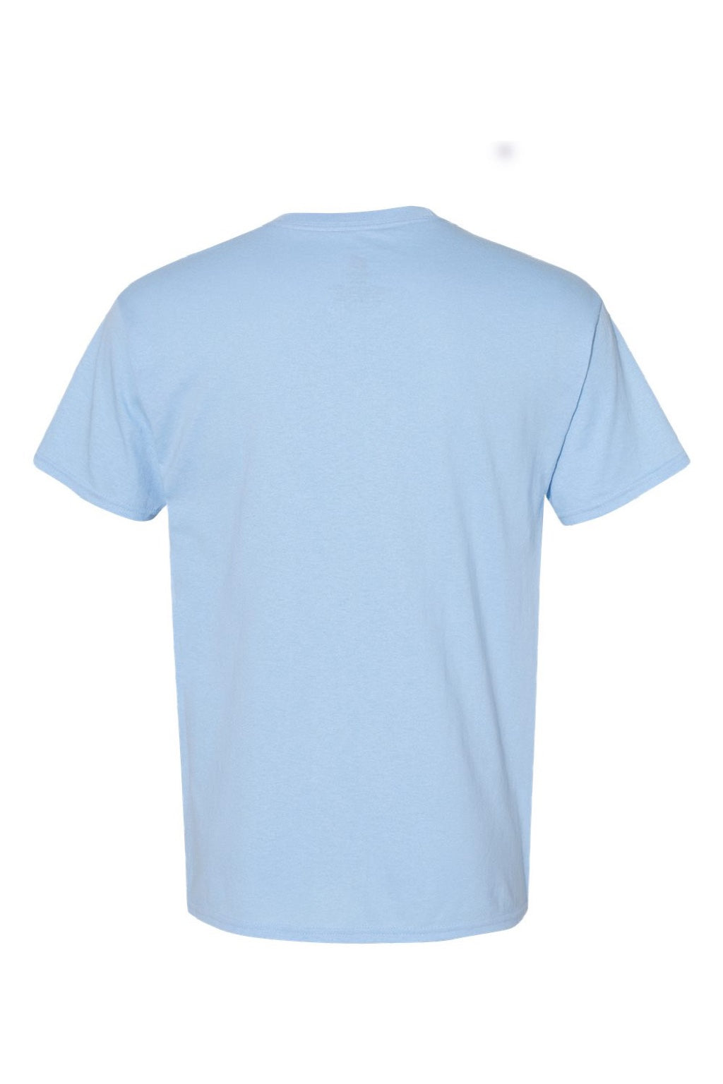Hanes 5170 Mens EcoSmart Short Sleeve Crewneck T-Shirt Light Blue Flat Back
