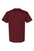 Hanes 5170 Mens EcoSmart Short Sleeve Crewneck T-Shirt Maroon Flat Back