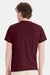 Hanes 5170 Mens EcoSmart Short Sleeve Crewneck T-Shirt Maroon Model Back