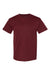 Hanes 5170 Mens EcoSmart Short Sleeve Crewneck T-Shirt Maroon Flat Front