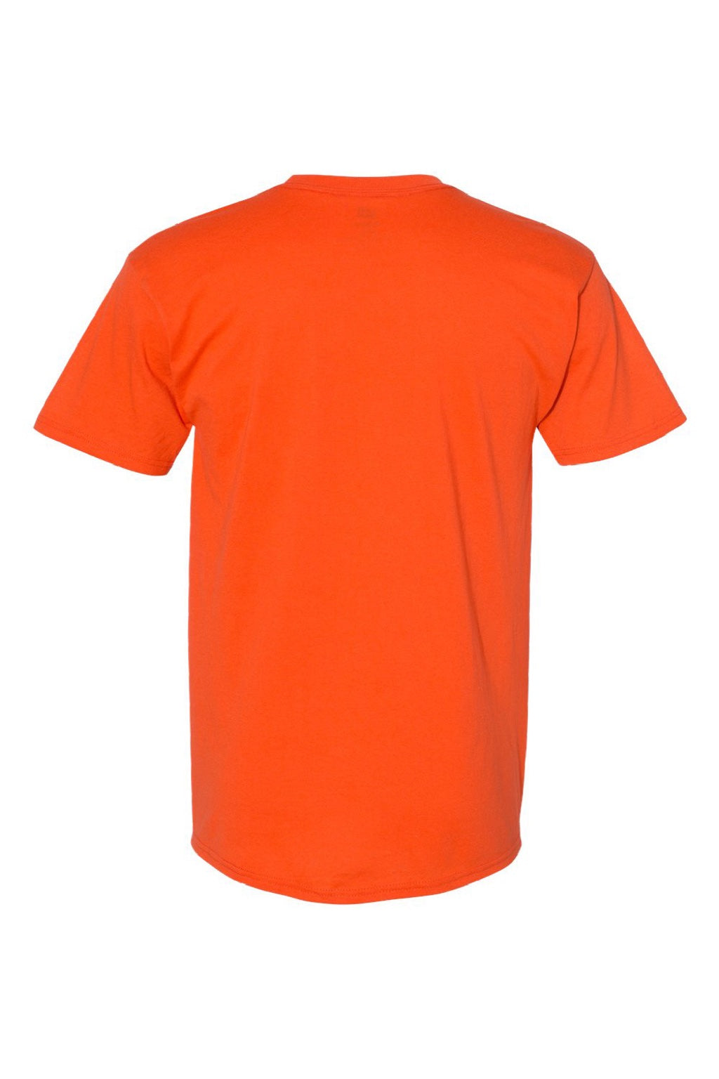 Hanes 5170 Mens EcoSmart Short Sleeve Crewneck T-Shirt Orange Flat Back