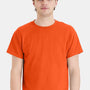 Hanes Mens EcoSmart Short Sleeve Crewneck T-Shirt - Orange