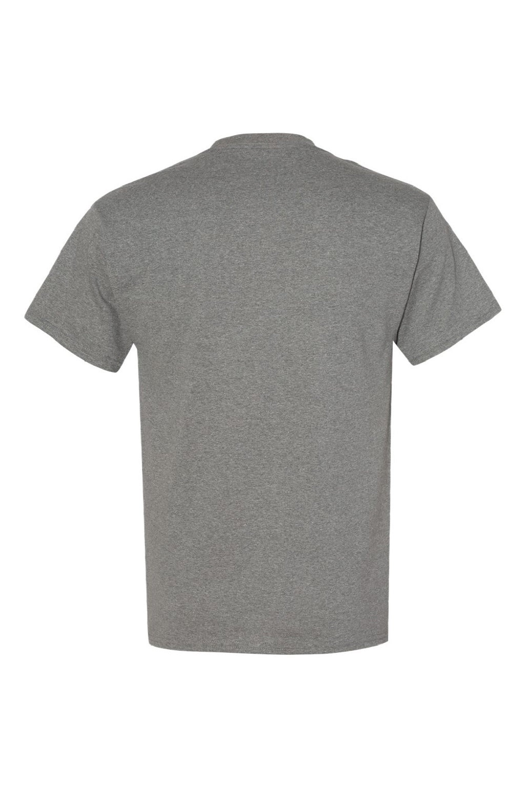 Hanes 5170 Mens EcoSmart Short Sleeve Crewneck T-Shirt Oxford Grey Flat Back