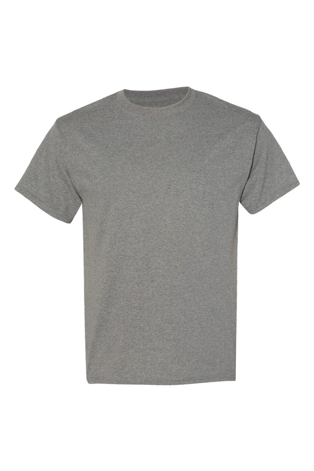 Hanes 5170 Mens EcoSmart Short Sleeve Crewneck T-Shirt Oxford Grey Flat Front
