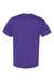 Hanes 5170 Mens EcoSmart Short Sleeve Crewneck T-Shirt Purple Flat Back