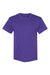 Hanes 5170 Mens EcoSmart Short Sleeve Crewneck T-Shirt Purple Flat Front