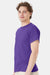 Hanes 5170 Mens EcoSmart Short Sleeve Crewneck T-Shirt Purple Model Side